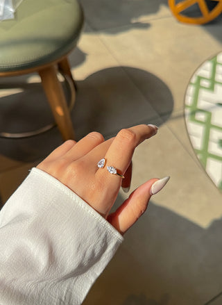 Toi et moi ring- 18k Gold Plated