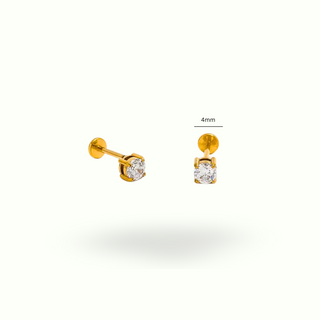 Tara Studs 4mm- 18k Gold Plated