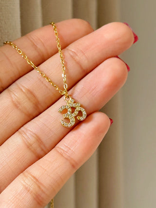Om Necklace- 18k Gold Plated