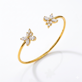 Florette Bracelet Cuff- 18k Gold Plated