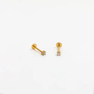 Tara Studs 2mm- 18k Gold Plated