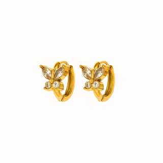 Butterfly Huggies- 18k Gold Plated
