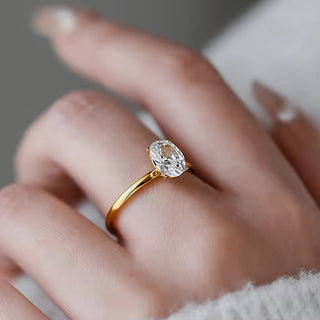 Diana Single Diamond Classic Ring- 18k Gold Plated