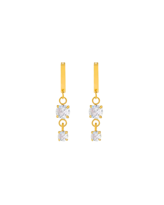 Twin Star Earrings- 18K Gold Plated