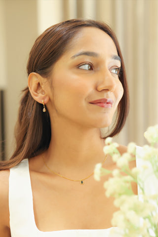 Drop Charm Earrings- 18k Gold Plated